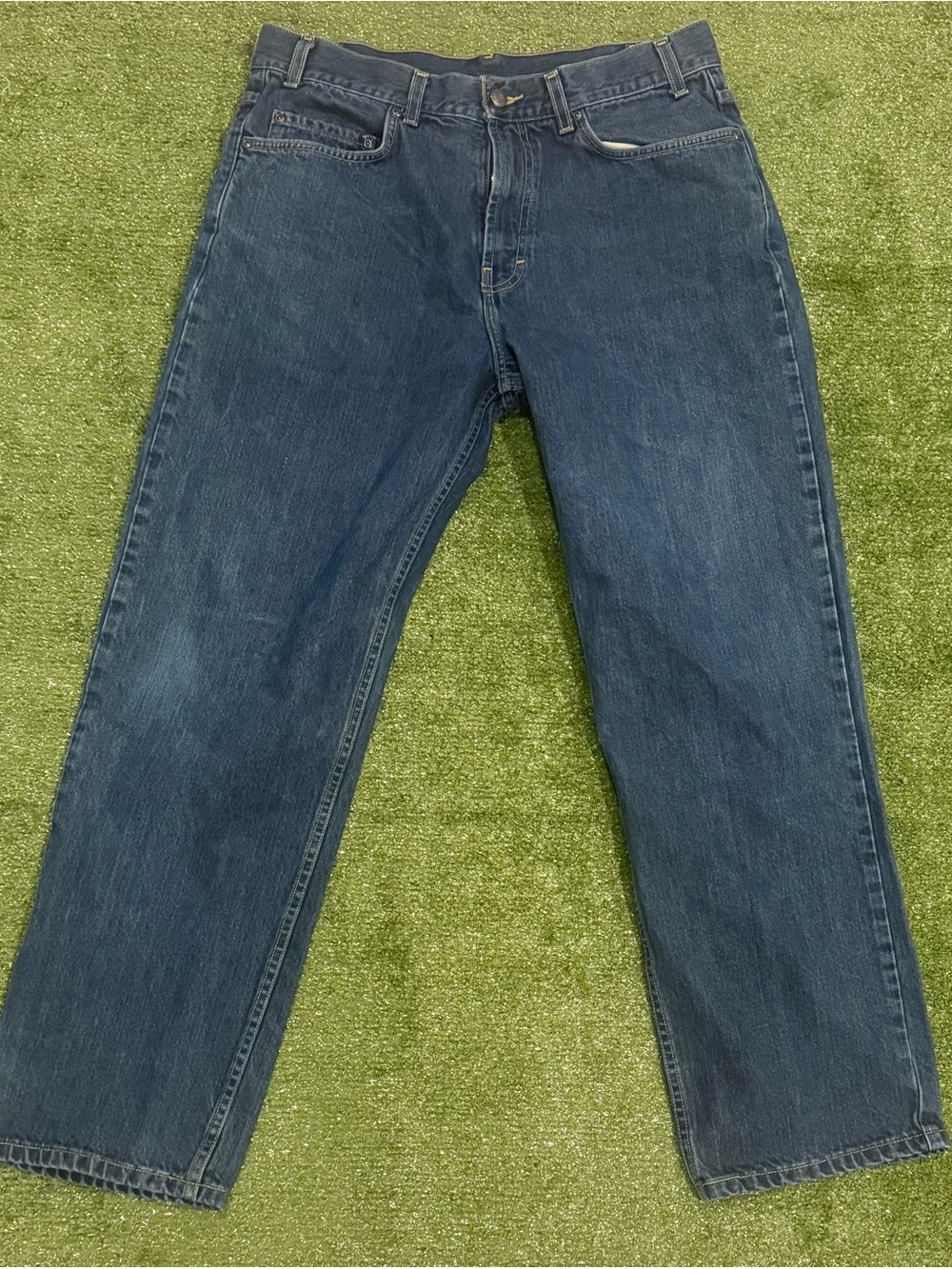 Kirkland Signature Relaxed Straight Jeans - Dark Blue 34x30